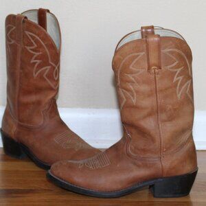 Durango Brown Leather Pull On Western Cowboy Boots TR764 Men's 8.5 EE